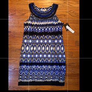 Printed shift dress by Sandra Darren